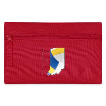 Real Volleyball in Indiana State Map IN - Pencil Case - red - Front