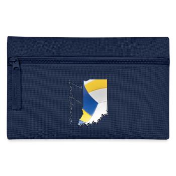 Real Volleyball in Indiana State Map IN - Pencil Case - navy - Front