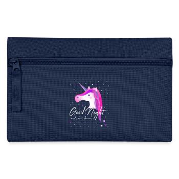 Einhorn good night Schlafshirt - Federtasche - Navy - Vorne