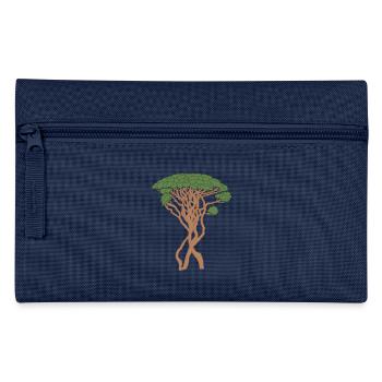 Baum, Capri Pinie, Kiefer, grün, braun, Nadelbaum - Federtasche - Navy - Vorne