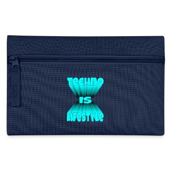 Techno is Lifestyle Music DJ Rave EDM Festival - Pencil Case - navy - Front