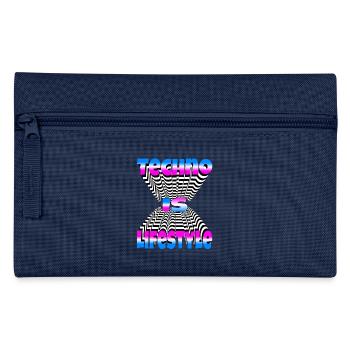 Techno is Lifestyle Music DJ Party Rave EDM - Pencil Case - navy - Front