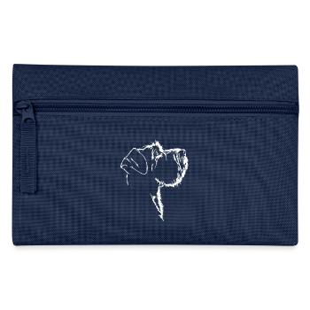 Schnauzer Silhouette Dog Dog Wilsigns - Pencil Case - navy - Front