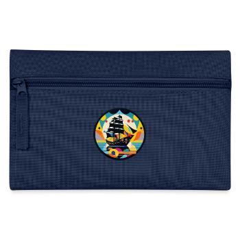 Segelschiff, Fregatte, Boot - Federtasche - Navy - Vorne