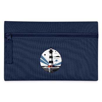 Leuchtturm, Küste, Meer - Federtasche - Navy - Vorne