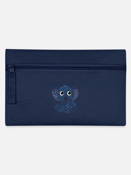 Elefant Kind Süß Farben Geschenk Tier Kreativ - Federtasche - Navy