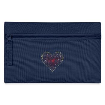 Herz Kind Süß Farben Geschenk Tier Kreativ - Federtasche - Navy - Vorne