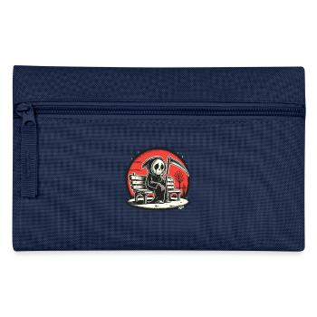 Einsamer Sensenmann auf einer Parkbank - Federtasche - Navy - Vorne