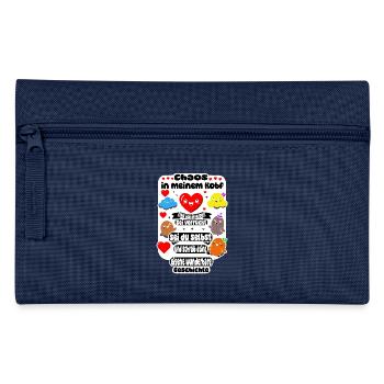 Chaos in the head, love in the heart - Pencil Case - navy - Front