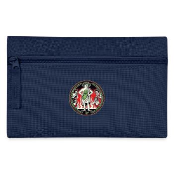 Antikes Römisches Fegefeuer, Dante zeigt Gurke - Federtasche - Navy - Vorne