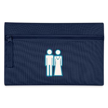 Hochzeitspaar - Federtasche - Navy - Vorne