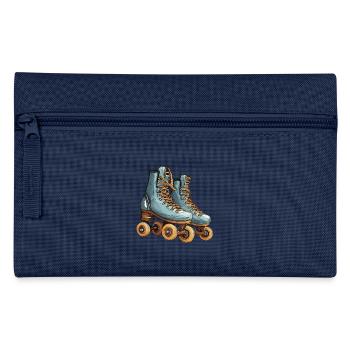 rollschuhe, rollschuhfahrern, sport, freizeit - Federtasche - Navy - Vorne