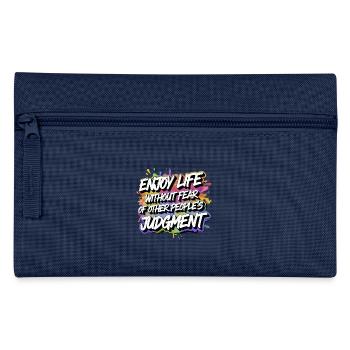 ENJOY LIFE WITHOUT FEAR - Pencil Case - navy - Front