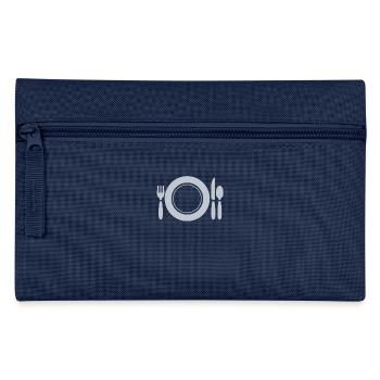 Mahlzeit Serviert Teller Icon - Federtasche - Navy - Vorne