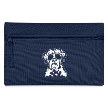 Boxer Sunglasses Cool Dog Dog Wilsigns - Pencil Case - navy - Front