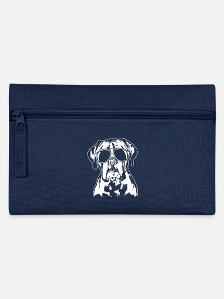 Boxer Sonnenbrille cool Hunde Hund Wilsigns - Federtasche - Navy