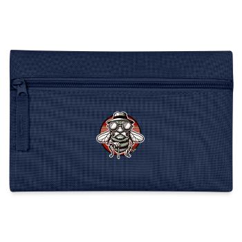 grantige Opa Fliege - Federtasche - Navy - Vorne