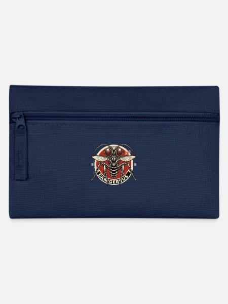 Gefährliche Insekten-Fliege - Federtasche - Navy