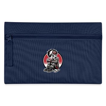 Lustiges und süßes Gehirn-Zombie Emo-Punk-Mädchen - Federtasche - Navy - Vorne