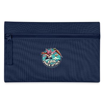 Epischer Snack-Angriff: Karotten-Schwein - Federtasche - Navy - Vorne