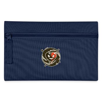 Böser Wirbel und ein Herz - Federtasche - Navy - Vorne