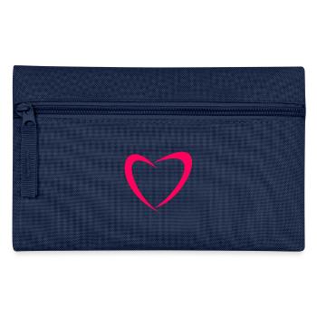 Herz Design zum Valentinstag Liebe Valentinstag - Federtasche - Navy - Vorne