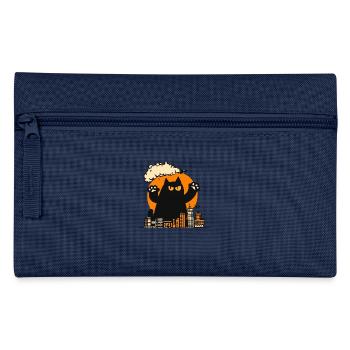 Angriff der Monster Katze - Federtasche - Navy - Vorne