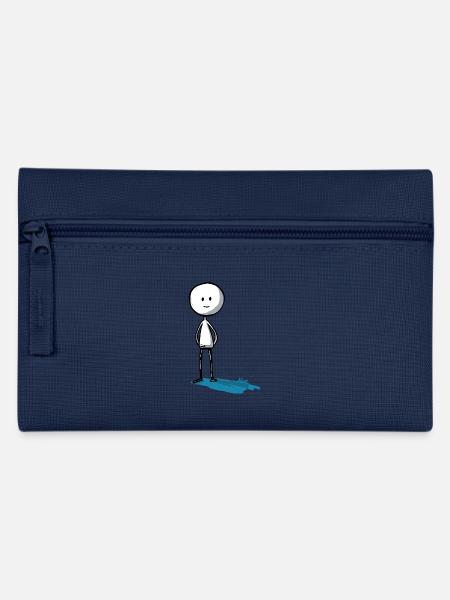 Minimalistisch und witzig, das Strichmännchen - Federtasche - Navy