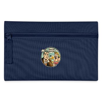 Mann mit Frau am Strand langweilig blah blah blah - Federtasche - Navy - Vorne
