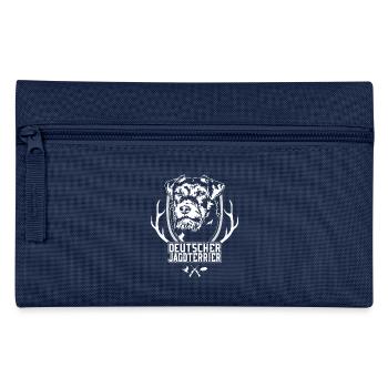 Deutscher Jagdterrier rauhaar Jagdhund Wilsigns - Federtasche - Navy - Vorne