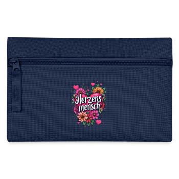 Herzensmensch, Valentinstag Geschenk Idee, - Federtasche - Navy - Vorne