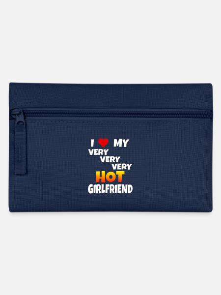 Liebe Spruch Freundin Geschenk Love Valentinstag - Federtasche - Navy