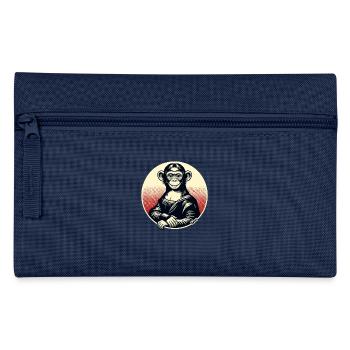 Mona-Affe – Verspieltes Affenmotiv - Federtasche - Navy - Vorne