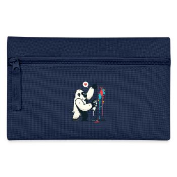 Graffiti-Gorilla mit Spraydose - Federtasche - Navy - Vorne