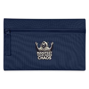 Prediger Gorilla, Manifestiere dein inneres Chaos - Federtasche - Navy - Vorne