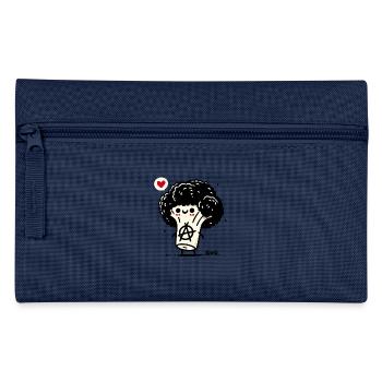lustiger Gemüse-Anarcho-Brokkoli-Punk - Federtasche - Navy - Vorne