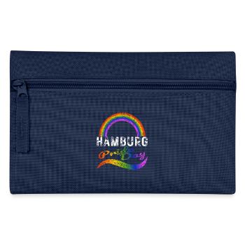 Pride Day Hamburg LGBTQ+ CSD Gay Queer Liebe - Federtasche - Navy - Vorne