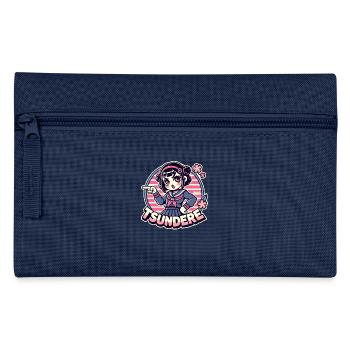 Freches japanisches Tsundere Mädchen - Federtasche - Navy - Vorne