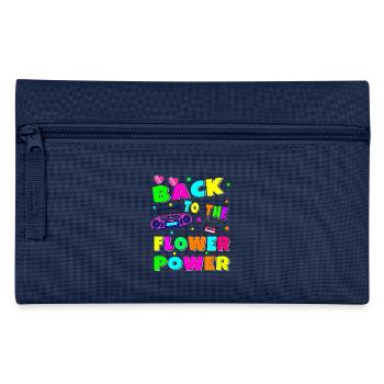 Retro Party 80s 70s 90s Music Festival Gift - Pencil Case - navy - Front