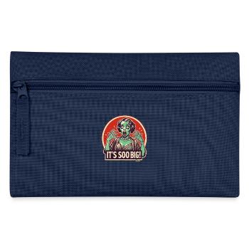 Retro-Zombie Frau im Schock: Es ist so riesig! - Federtasche - Navy - Vorne