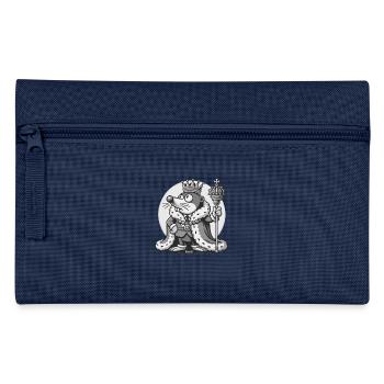 Maulwurf Majestät der König des Garten - Federtasche - Navy - Vorne
