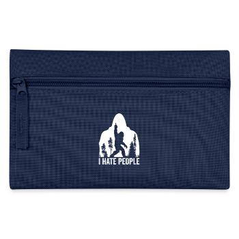 "I Hate People – Funny Statement Shirt" - Pencil Case - navy - Front