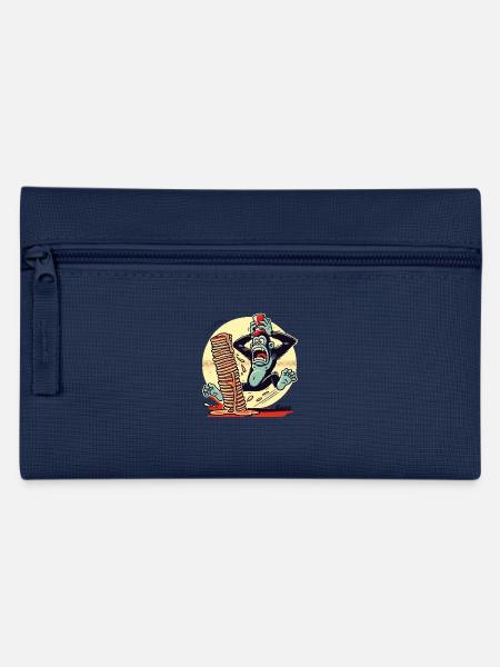 Pancake-Affe – Chaos mit Sirup - Federtasche - Navy
