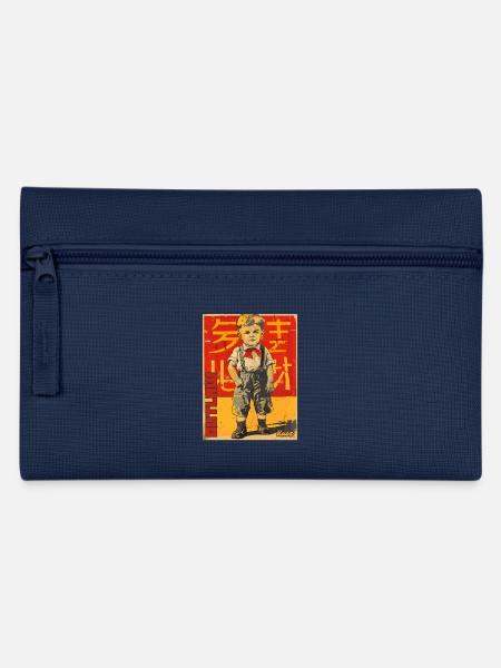 Rebellischer Outlaw-Junge Retro-Style - Federtasche - Navy