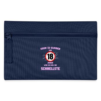 18 Birthday Gift Party Saying Idea Adult - Pencil Case - navy - Front