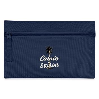 Cabrio Saison Spruch für Cabriolet Fans Sommer - Federtasche - Navy - Vorne