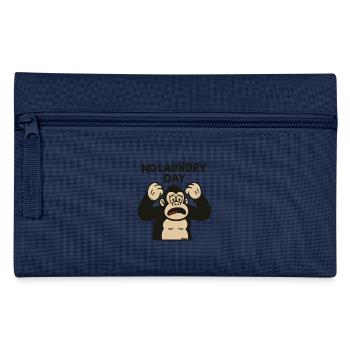 Affe mit Wutanfall beim Waschtag-Ausfall - Federtasche - Navy - Vorne