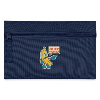 Wütende Banane mit frechem Spruch - Federtasche - Navy - Vorne