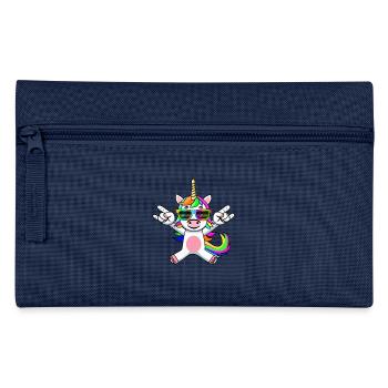 Unicorn Mythical Creature Party Cute Animal Colorful Kids - Pencil Case - navy - Front