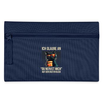 Du nervst mich – Sarkastische Katze Loki - Federtasche - Navy - Vorne